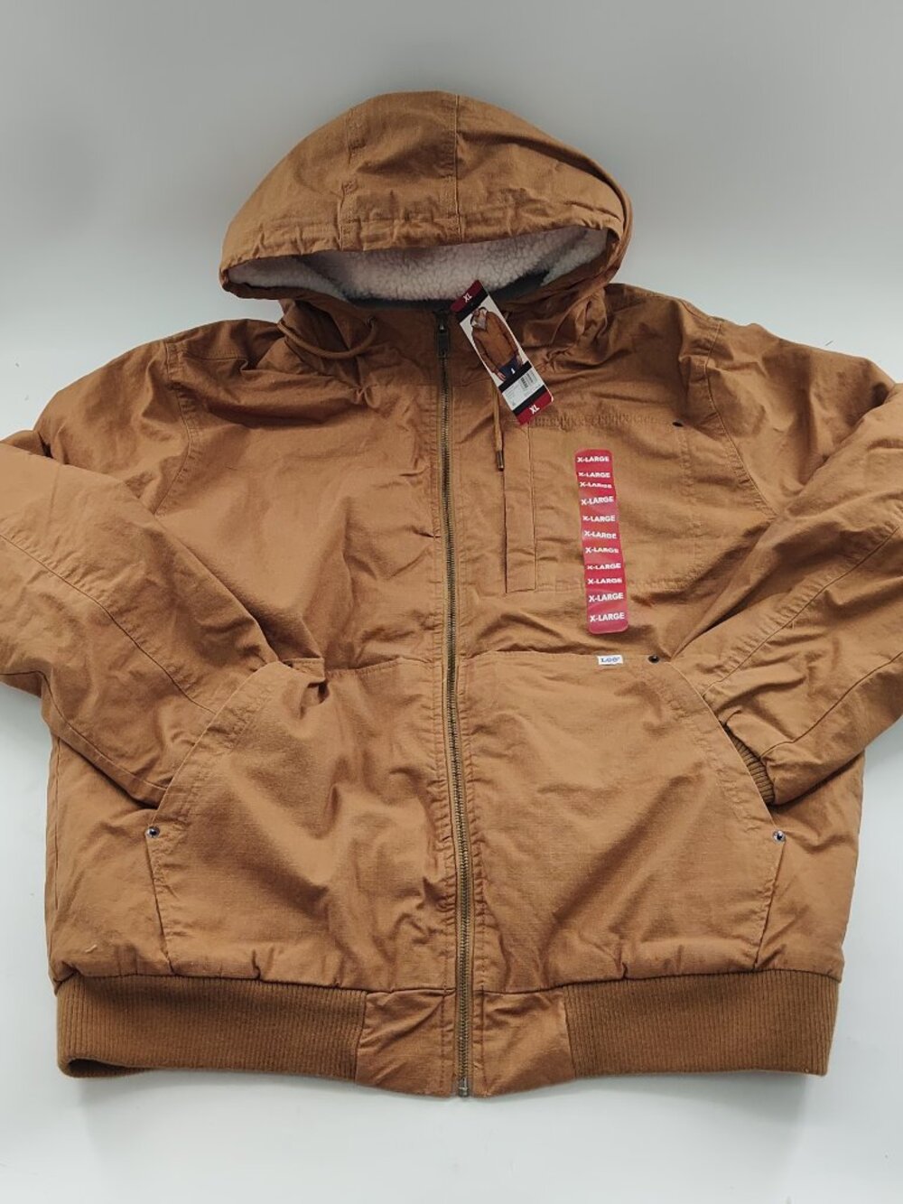 Men's Lee Workwear Bomber Jacket Hooded Sherpa Lined Size XL P#791@CMK